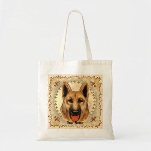 Bolso De Tela Nombre personalizado de Shepherd alemán