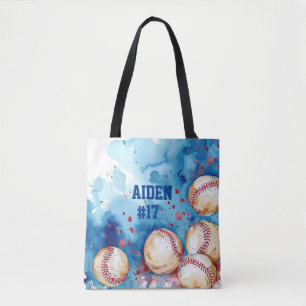 Bolso De Tela Nombre personalizado del béisbol acuático