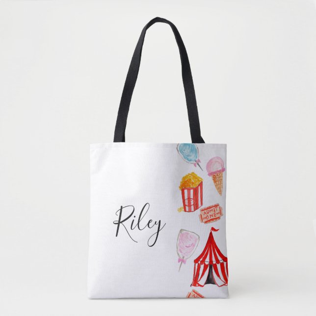 Bolso De Tela Nombre personalizado del carnaval Tote bag (Anverso)