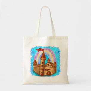 Bolso De Tela Nombre personalizado del castillo de arco iris