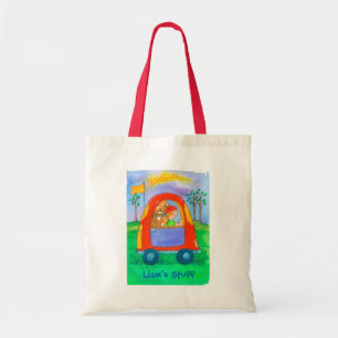 Bolso De Tela Nombre personalizado del coche del perro chico