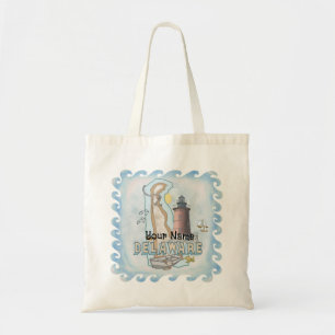 Bolso De Tela Nombre personalizado del faro de Delaware