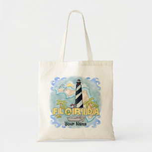 Bolso De Tela nombre personalizado del faro de Florida