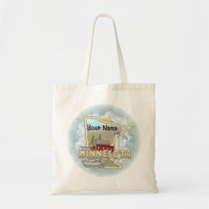 Bolso De Tela Nombre personalizado del faro de Minnesota