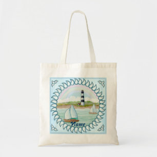Bolso De Tela Nombre personalizado del faro de vela