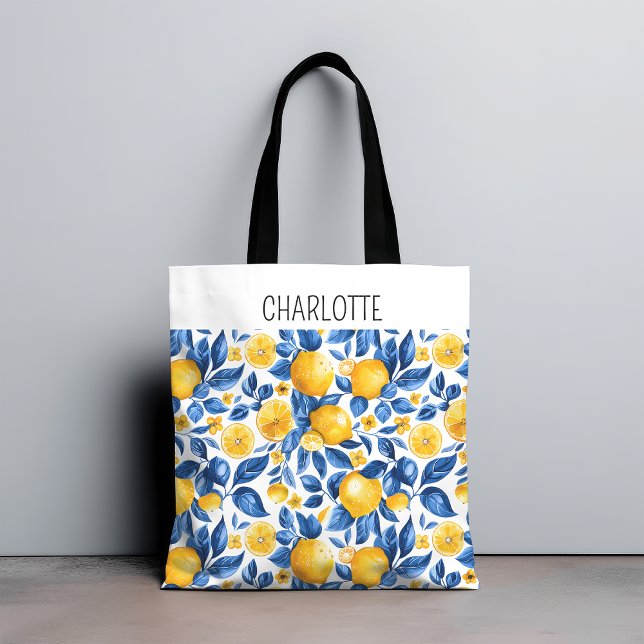 Bolso De Tela Nombre personalizado del fruto tropical del patrón (Subido por el creador)