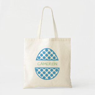 Bolso De Tela Nombre personalizado del Huevo de Pascua Azul