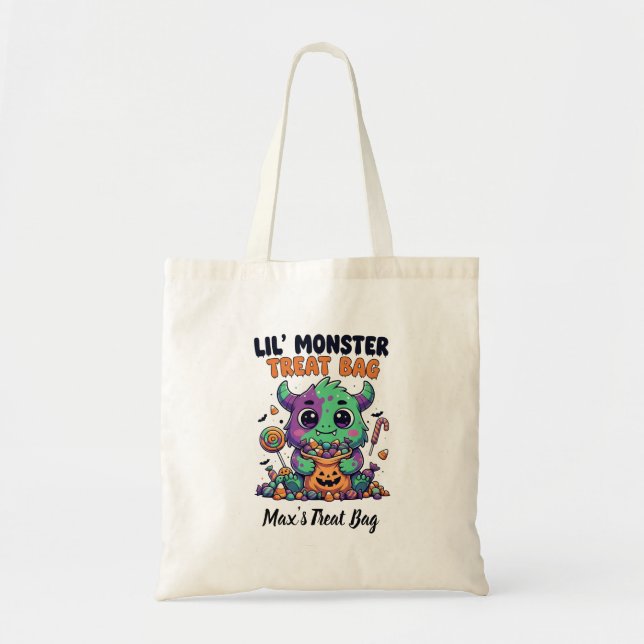 Bolso De Tela Nombre personalizado del Monstruo de Lil' Trate pe (Frente)