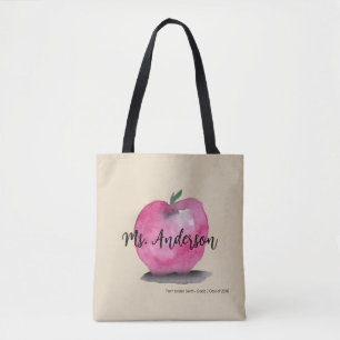 Bolso De Tela Nombre personalizado del profesor de Apple del est