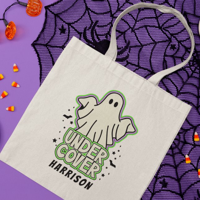 Bolso De Tela Nombre personalizado divertido de Fantasma de Hall (Subido por el creador)