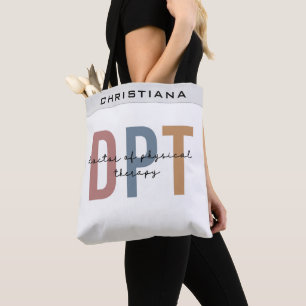 Bolso De Tela Nombre personalizado DPT Médica de Terapia Física