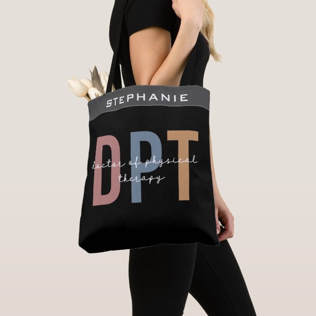 Bolso De Tela Nombre personalizado DPT Médica de Terapia Física (Detalle)