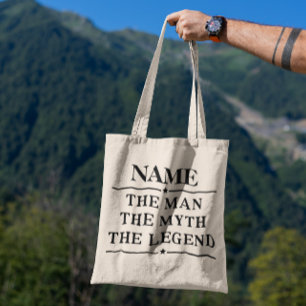 Bolso De Tela Nombre Personalizado El Hombre El Mito La Leyenda