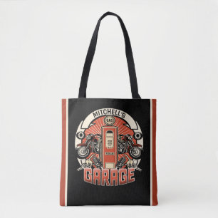 Bolso De Tela NOMBRE personalizado Garaje para motociclistas de