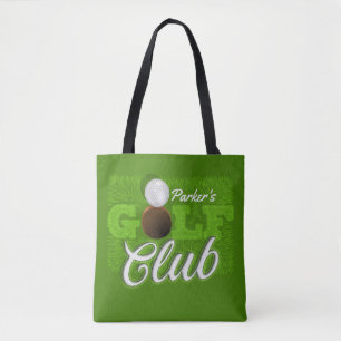 Bolso De Tela NOMBRE Personalizado Golf Green Golf Course Club