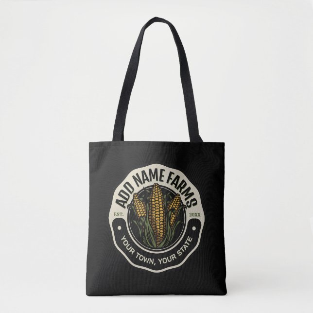 Bolso De Tela NOMBRE personalizado Granjero de maíz dulce (Anverso)