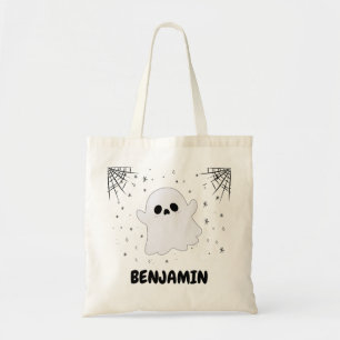 Bolso De Tela  Nombre personalizado Halloween Fantasmas Trick o 