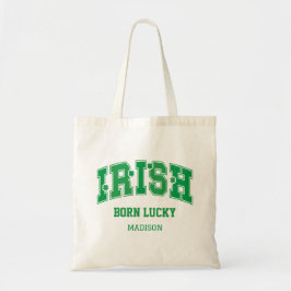 Bolso De Tela Nombre personalizado irlandés nacido con suerte