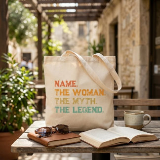 Bolso De Tela Nombre Personalizado La Mujer El Mito La Leyenda