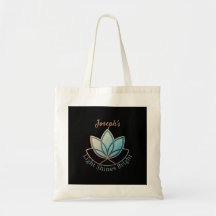 Nombre personalizado Lotus Tote Bag - [NAME] Brill
