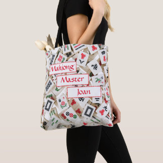 Bolso De Tela Nombre personalizado maestro de Mahjong