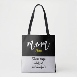 Bolso De Tela nombre personalizado Mamá día y más