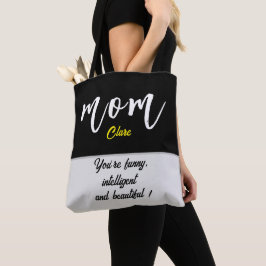 Bolso De Tela nombre personalizado Mamá día y más