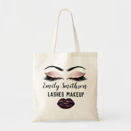 Bolso De Tela Nombre personalizado maquillaje artista besar pest
