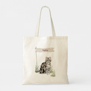 Bolso De Tela Nombre personalizado Mascota de pelo corto america