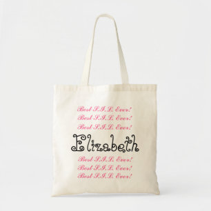 Bolso De Tela Nombre personalizado mejor hermana en escritura ne