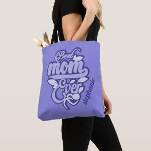 Bolso De Tela Nombre personalizado "Mejor mamá del mundo"