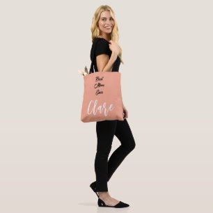 Bolso De Tela Nombre personalizado mejor mamá jamás ROSA