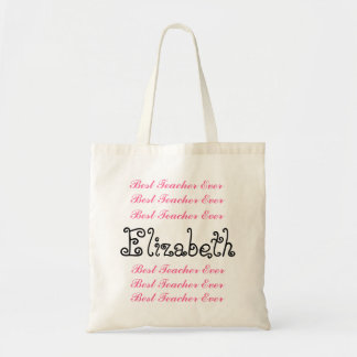 Bolso De Tela Nombre personalizado Mejor profesor jamás manuscri