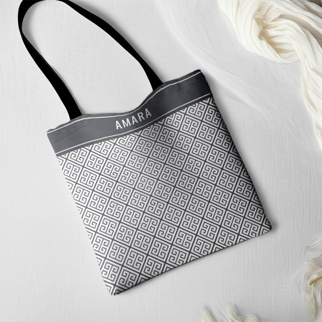 Bolso De Tela Nombre personalizado Moda elegante patrón de clave (Subido por el creador)