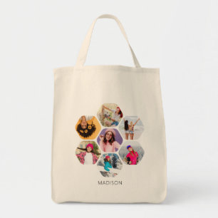 Bolso De Tela Nombre personalizado moderno de varios Collages de