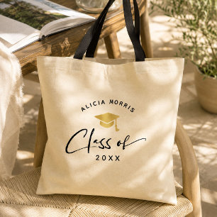 Bolso De Tela Nombre personalizado moderno graduación guión tend