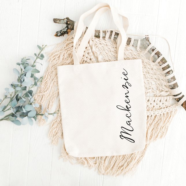 Bolso De Tela Nombre Personalizado Mujer De Novia Favorece La Ba (Subido por el creador)