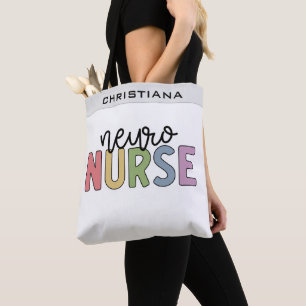 Bolso De Tela Nombre personalizado Neuro Enfermero Neurociencia