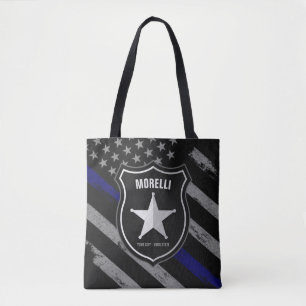 Bolso De Tela NOMBRE Personalizado Oficial de Policía Sheriff Co