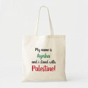 Bolso De Tela Nombre personalizado palestino libre