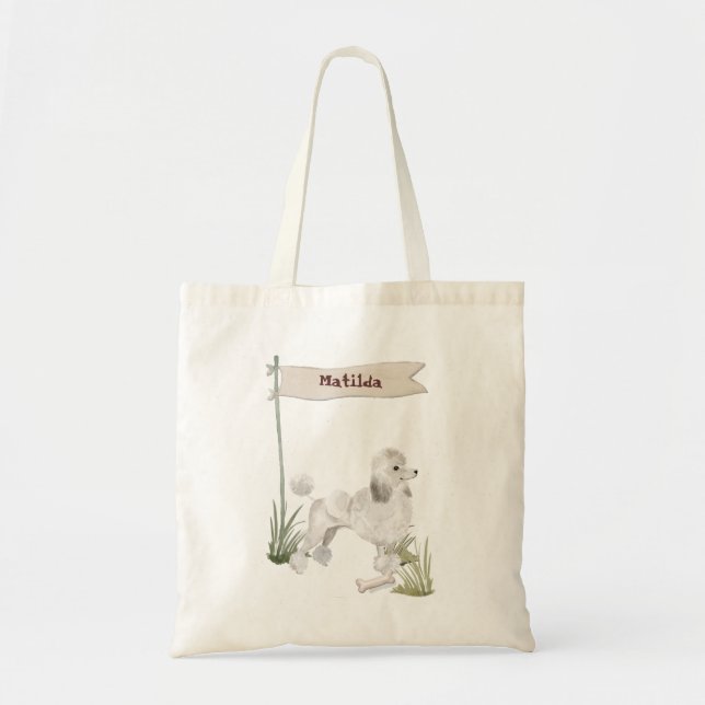 Bolso De Tela Nombre personalizado perro Mascota de cangrejo bla (Frente)