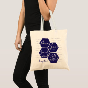 Bolso De Tela Nombre personalizado PODER AMOR MENTE SANA Cristia