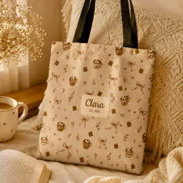 Bolso De Tela Nombre Personalizado Regalo de Chocolate Caliente 