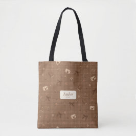 Bolso De Tela Nombre personalizado regalo vintage para lectores 