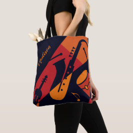 Bolso De Tela Nombre personalizado Sacos de música abstracta