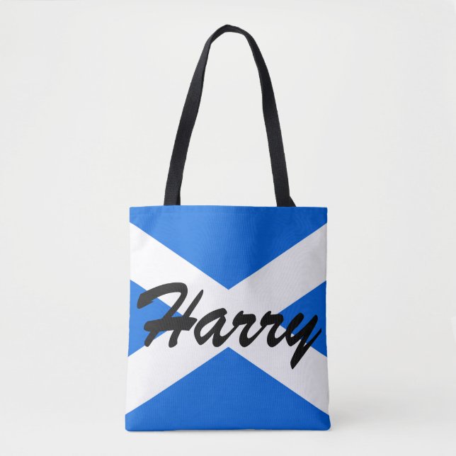 Bolso De Tela Nombre personalizado sangrado de marca escocesa (Anverso)