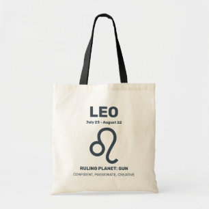 Bolso De Tela Nombre personalizado / Texto Zodiac Rótulo Leo