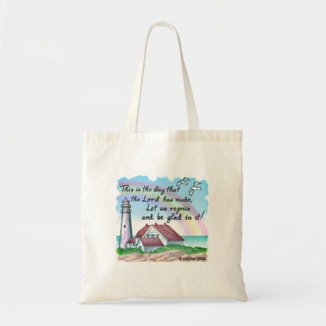 Bolso De Tela Nombre personalizado Tote Bag del faro de regocio  (Frente)