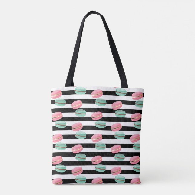 Bolso De Tela Nombre personalizado Tote Bag-Macarons (Reverso)