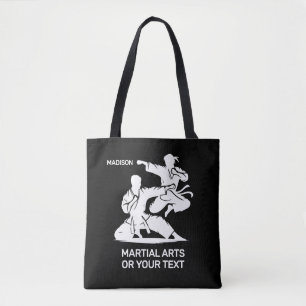 Bolso De Tela Nombre personalizado y artes marciales de texto